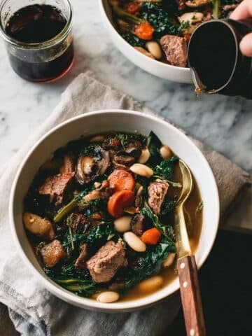 Slow Cooker Lamb Stew with Vegetables, Beans, and Beer Recipe