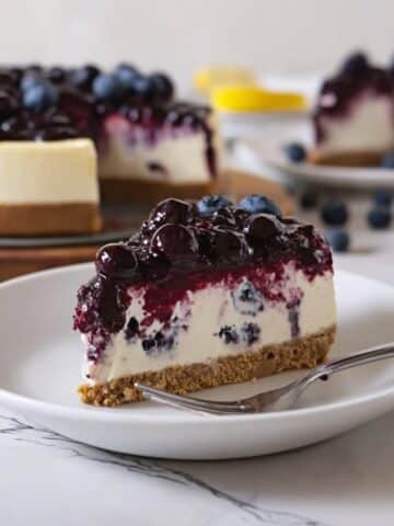 Instant Pot Lemon Blueberry Cheesecake Recipe