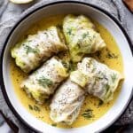 Greek Stuffed Cabbage Rolls - Lahanodolmades Avgolemono Recipe