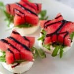 Watermelon Caprese Salad with Balsamic Glaze and Fresh Mozzarella Recipe