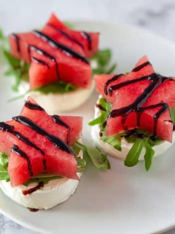 Watermelon Caprese Salad with Balsamic Glaze and Fresh Mozzarella Recipe