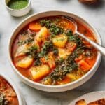 Vegan Vegetable Soup with Tomatoes, Potatoes, and Cabbage Recipe