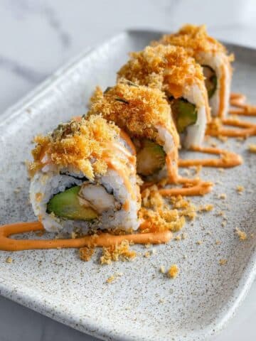 Crunchy Shrimp Tempura Sushi Roll with Spicy Mayo and Toasted Panko Recipe