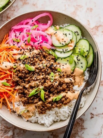 Ground Turkey Rice Bowls with Bang Bang Sauce Recipe