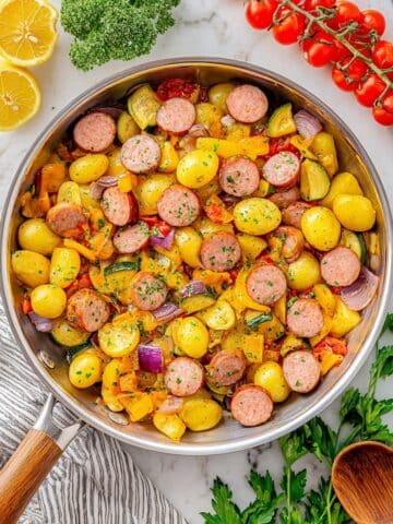 30-Minute Sausage and Veggie Skillet Recipe