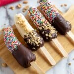 Frozen Chocolate Covered Banana Popsicles Recipe