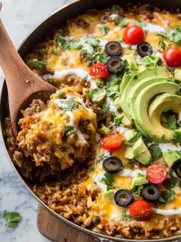 Mexican Beef and Rice Skillet Recipe