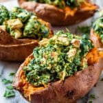 Chicken Pesto Stuffed Sweet Potatoes {Paleo, Whole30} Recipe