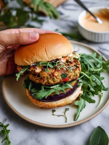 Greek Turkey Burgers with Feta Aioli and Charred Onions Recipe