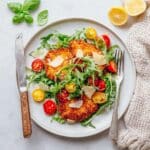 Chicken Milanese with Tomato Arugula Salad Recipe