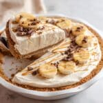 No Bake Reese Peanut Butter Chocolate Banana Cream Pie Recipe