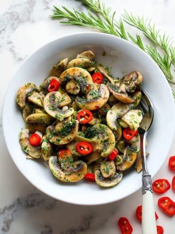 Lemon Parsley Mushroom Salad Recipe
