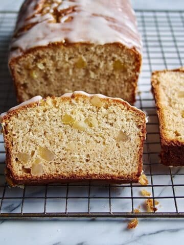 Spiced Pear Bread with Toasted Coconut and Chai-Infused Milk Recipe