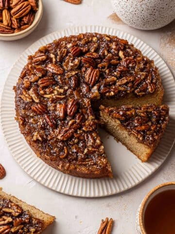 Vegan Pecan Upside Down Cake Recipe