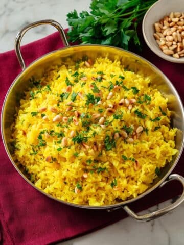 Mediterranean Rice with Toasted Pine Nuts and Herbs Recipe
