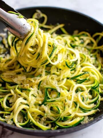 Garlic Lemon Zucchini Noodles Recipe