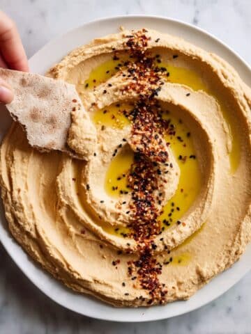 Miso Hummus with Shichimi Togarashi Spiced Pita Recipe
