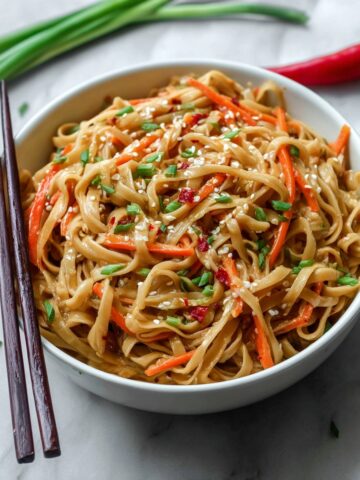 Stir-Fried Peanut Sesame Noodles (Vegan) Recipe
