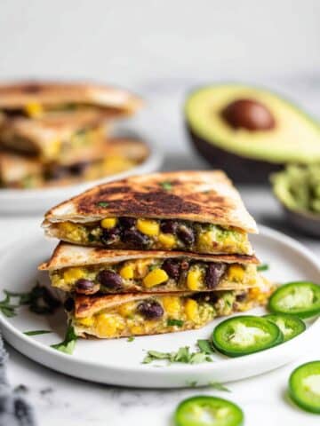 Vegan Black Bean and Avocado Quesadillas Recipe