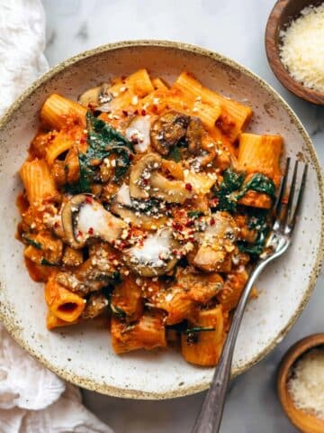 Pumpkin Tomato Pasta Bake with Walnut-Sage Topping Recipe