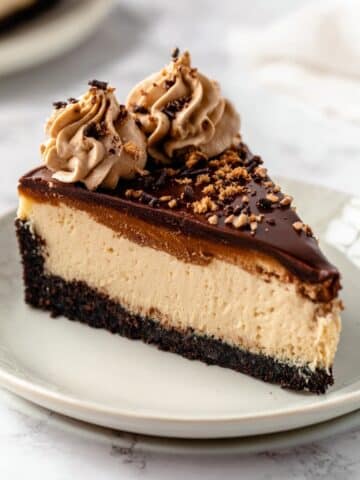 Creamy Coffee Cheesecake with Espresso Ganache and Whipped Cream Recipe