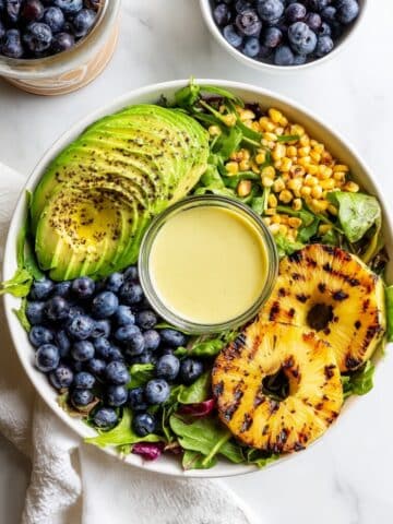 Creamy Citrus Dressing with Grilled Pineapple Salad Recipe