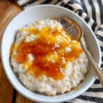 Peanut Butter Oatmeal with Fruit Jam Drizzle Recipe