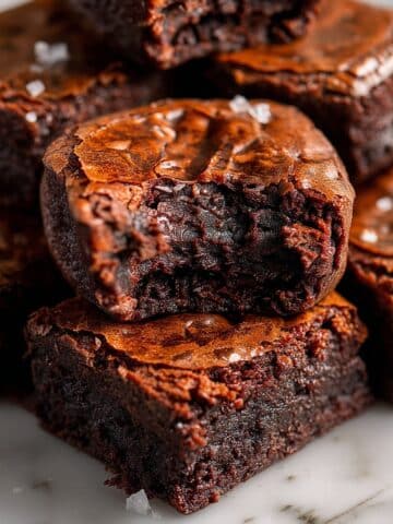 Chewy Fudgy Mini Brownie Bites (No Mixer) Recipe