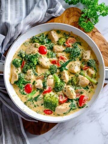 Garlic Chicken with Broccoli and Spinach Recipe