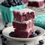 Blueberry Brownies with Vanilla Glaze Recipe