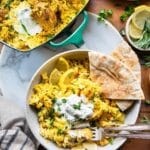 Dump-and-Bake Chicken Tzatziki and Rice Recipe
