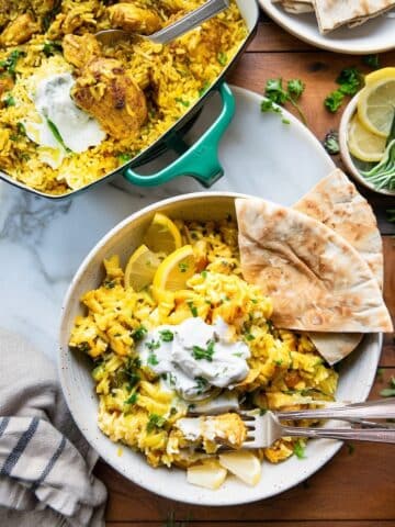 Dump-and-Bake Chicken Tzatziki and Rice Recipe