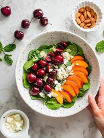 Stone Fruit Salad with Mint Honey Vinaigrette Recipe