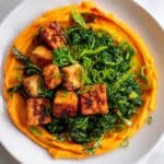 Maple Miso Whipped Sweet Potatoes with Cornmeal Crusted Tofu Recipe