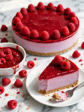 Vegan Raspberry Cheesecake (No-Bake) Recipe