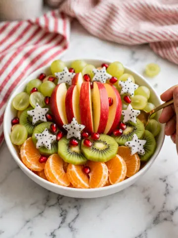 Christmas Fruit Salad with Apple Stars Recipe