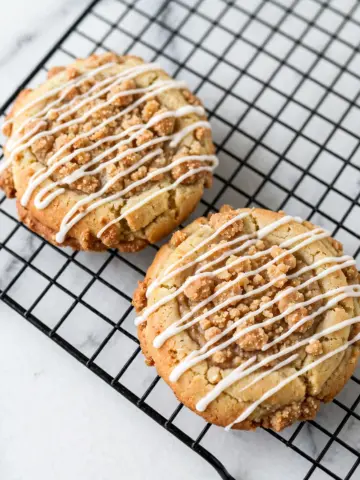 Coffee Cake Cookies with Streusel Topping and Vanilla Icing Recipe