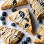 Almond Flour Blueberry Scones with Lemon Glaze Recipe