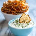 Garlic Dill Baked Cucumber Chips Recipe