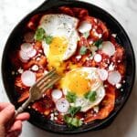 Easy Chilaquiles with Fried Egg Topping Recipe